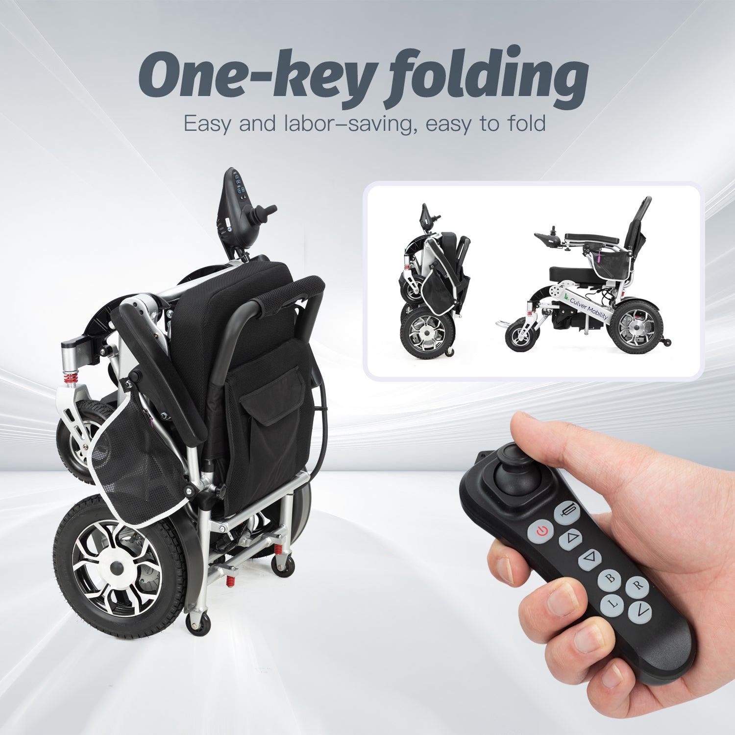 Culver Mobility WOLF Remote- One Click Automatic Fold and Unfold (500W Motor Power) , Longer Range